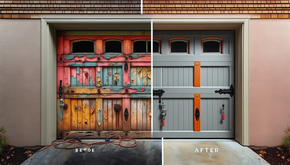 Garage door work in Russell