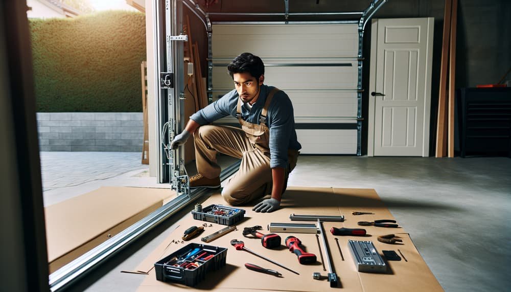 Garage door work in Hancock